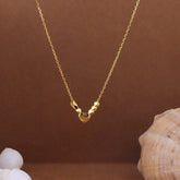 Gold Platted Heart Pendant Chain
